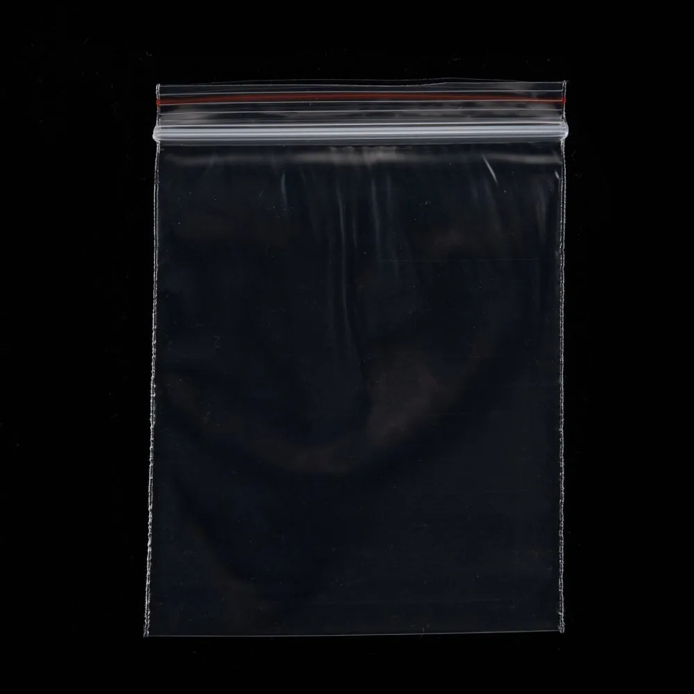 500 pc Plastic Zip Lock Bags, Resealable Packaging Bags, Top Seal, Self Seal Bag, Rectangle, Clear, 8x6cm, Unilateral Thickness: 2 Mil(0.05mm)