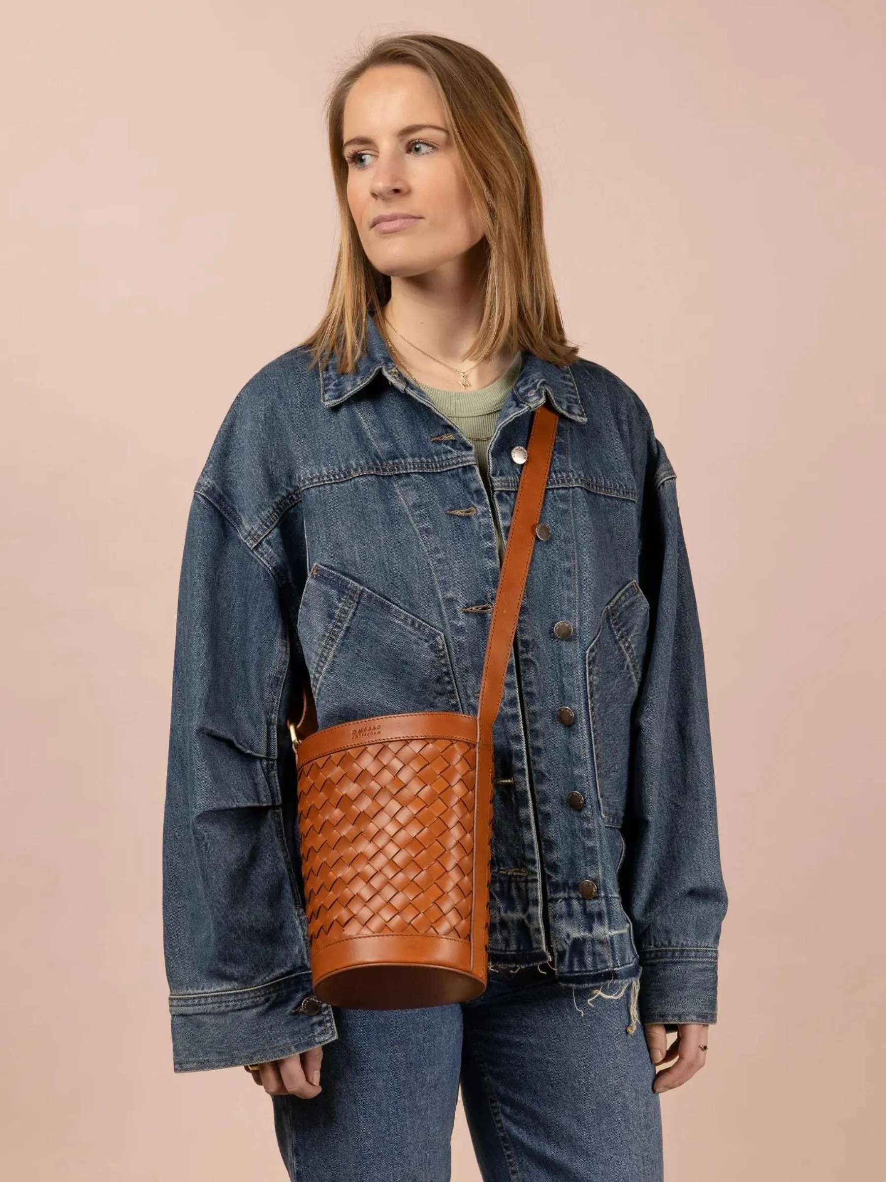 Bag Zola Cognac Woven Leather | O My Bag