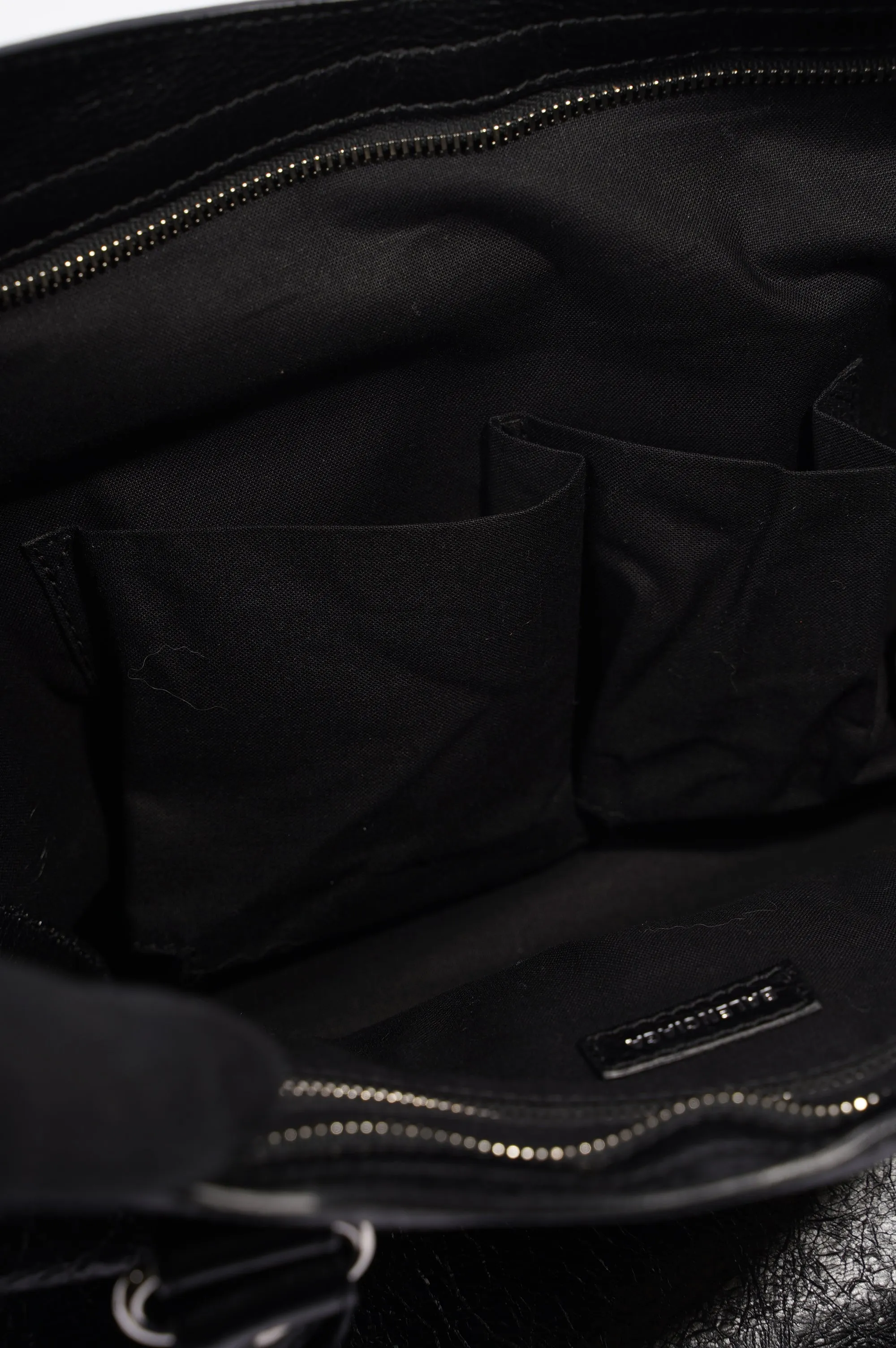 Balenciaga Womens Classic City Bag Black Leather Small