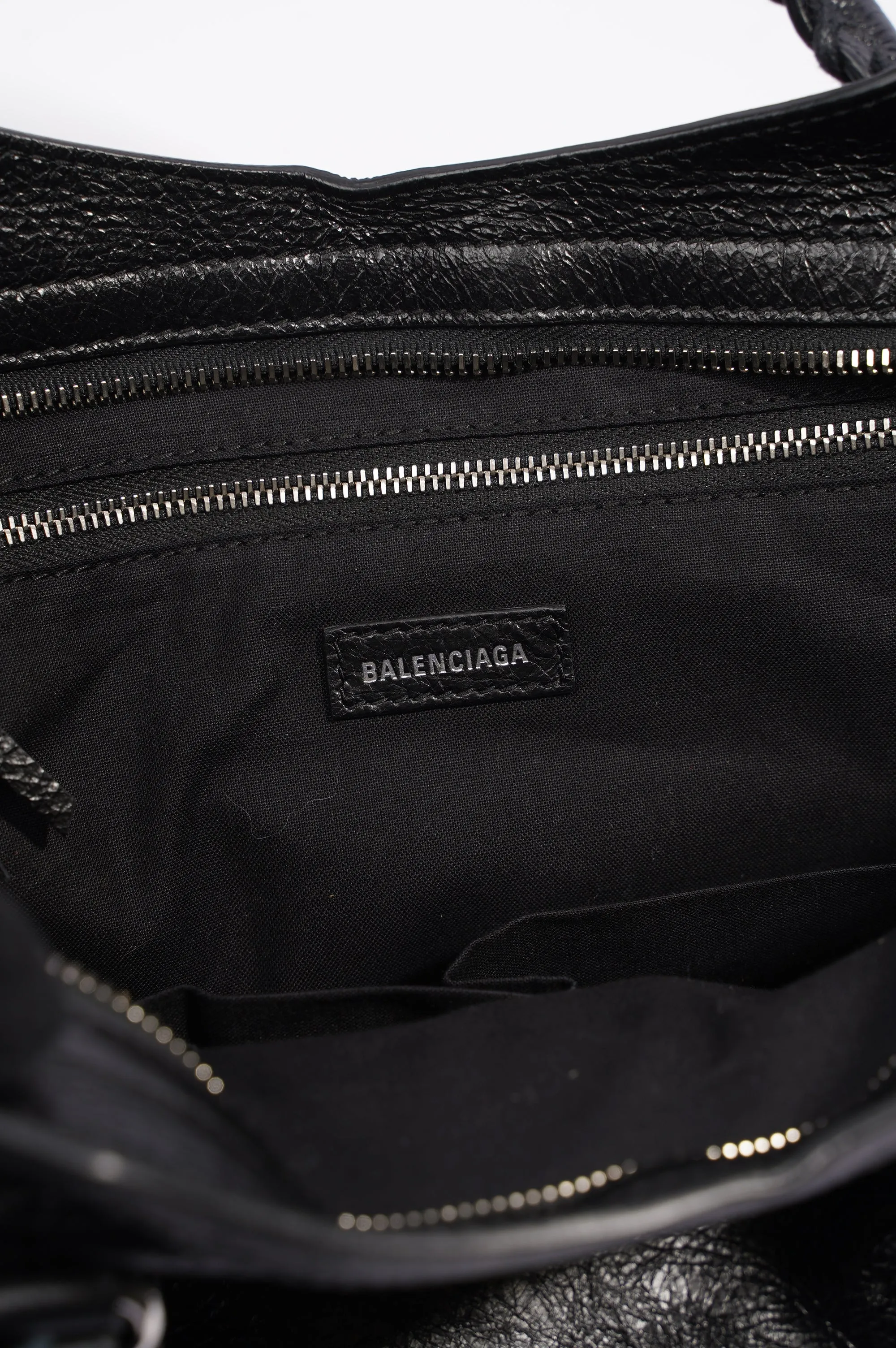 Balenciaga Womens Classic City Bag Black Leather Small