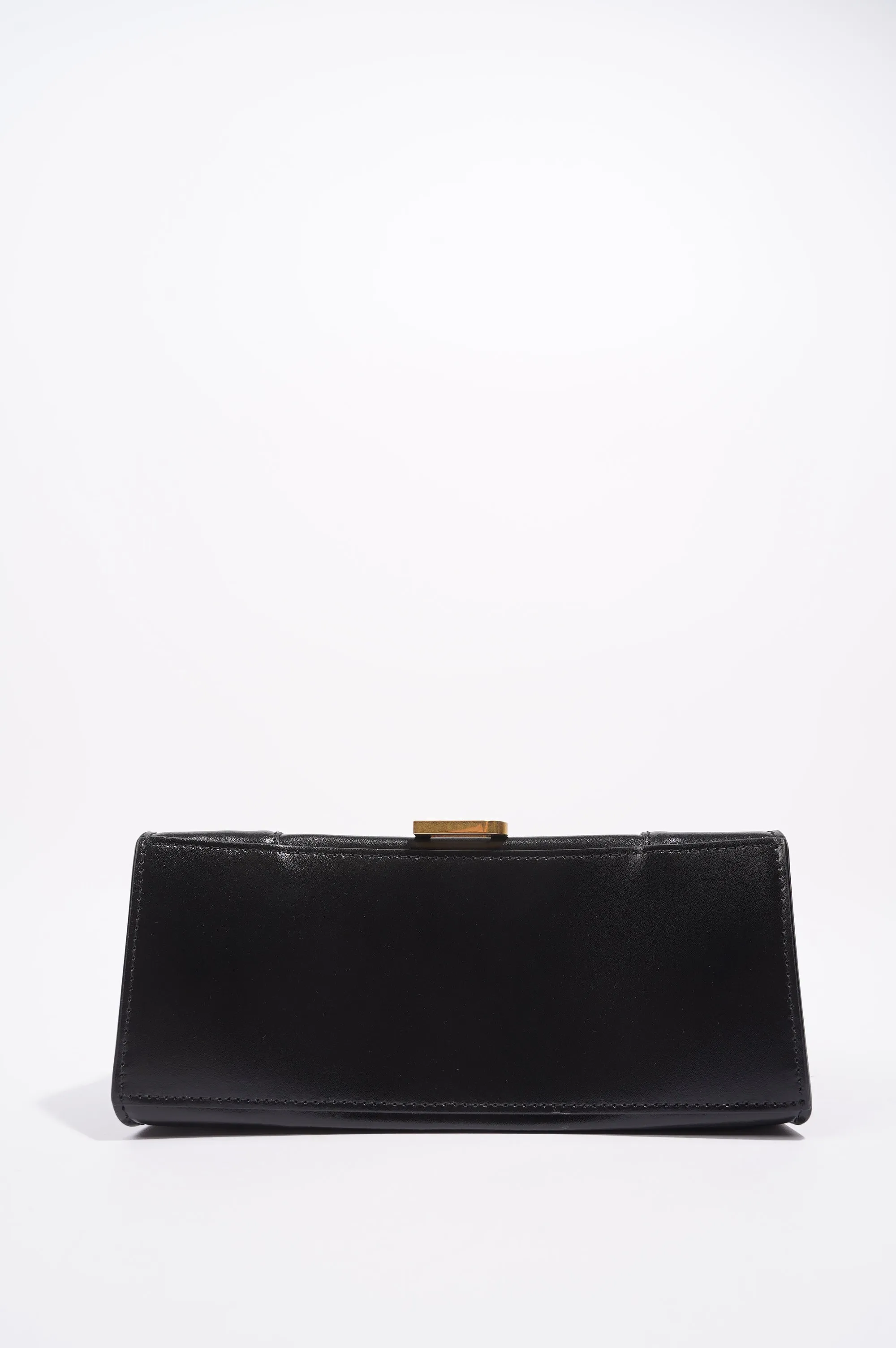 Balenciaga Womens Hourglass Bag Black Leather Small
