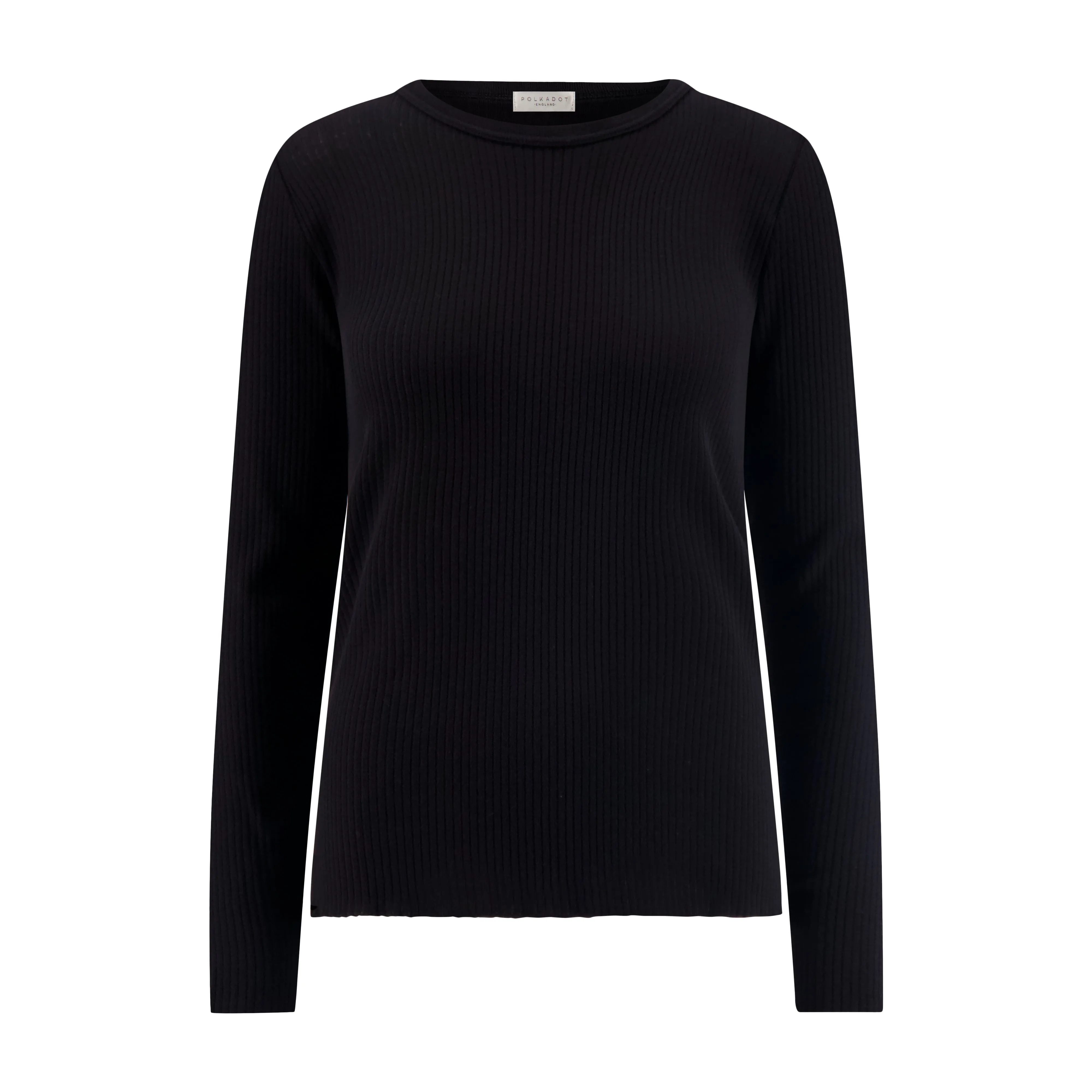 Black Rib BOYFRIEND SLOUCHY Crew LS -NEW