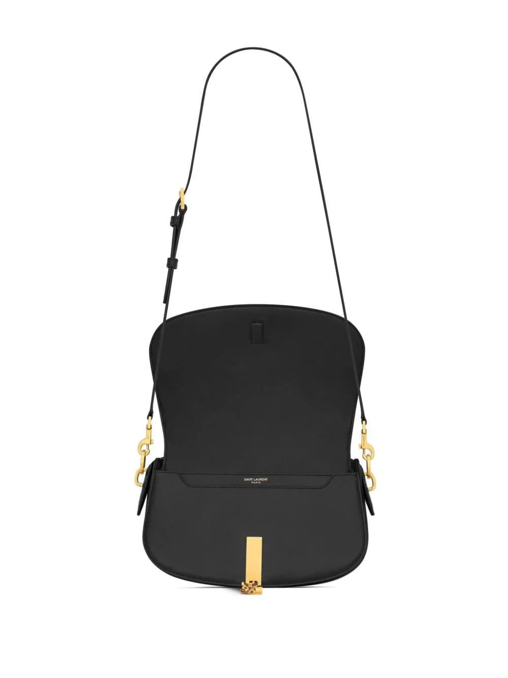 BLACK VOLTAIRE BAG WITH GOLD DETAILS
