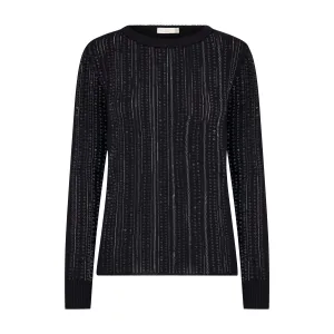 Black Windsor Pointelle RACHEL SLOUCHY w Scallop