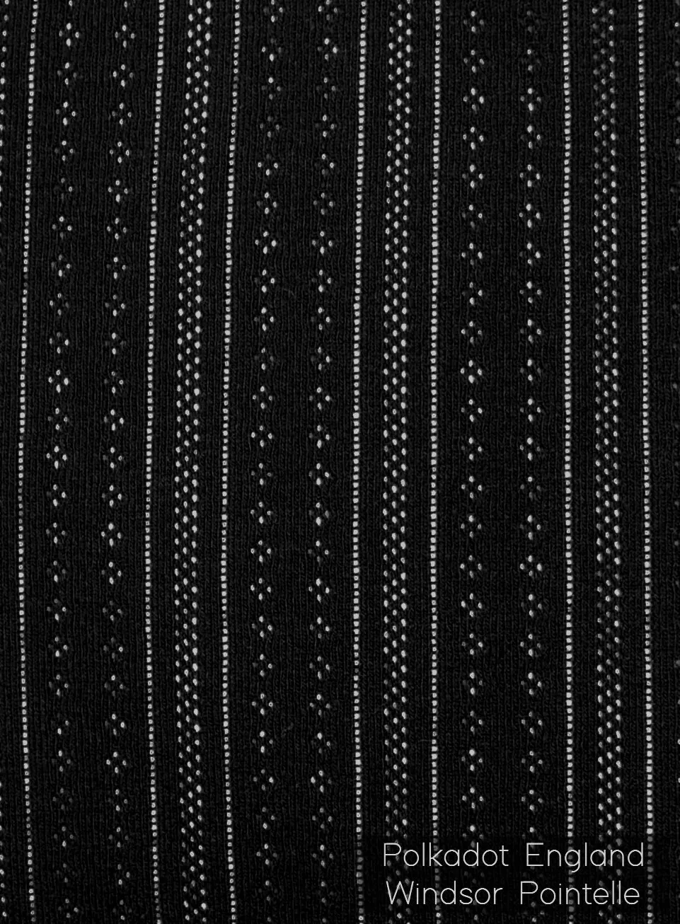 Black Windsor Pointelle RACHEL SLOUCHY w Scallop