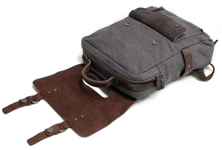 Blended Smart Thick Canvas BackPack Bag- Green