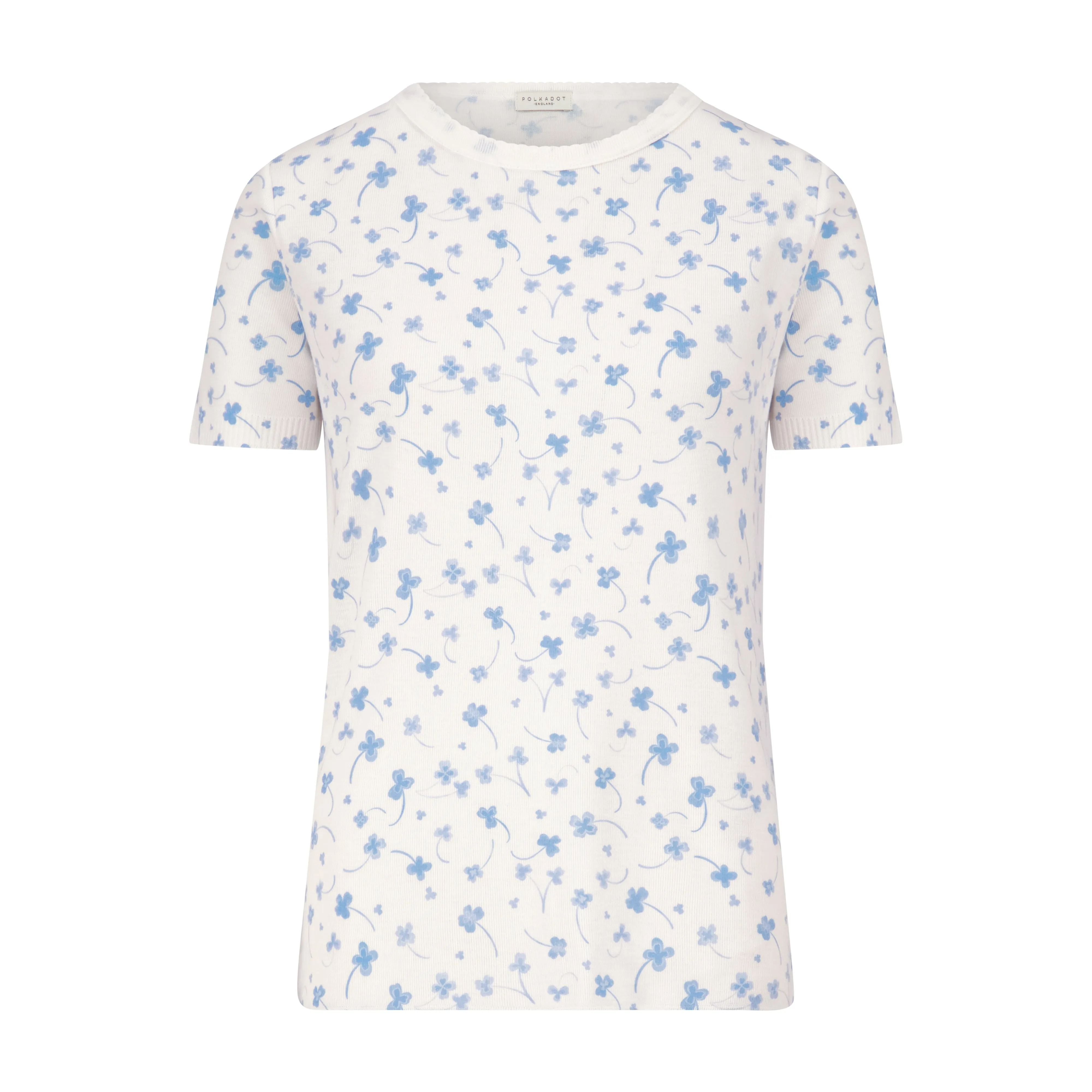 BLUE CLOVER Print NAN SLOUCHY TEE SS