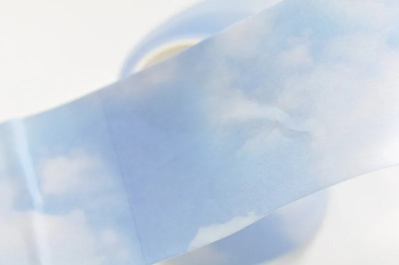 Blue Sky Cloud Masking Tape Scrapbooking Wide Washi Tape 50mm x 3 Meters Roll A12614