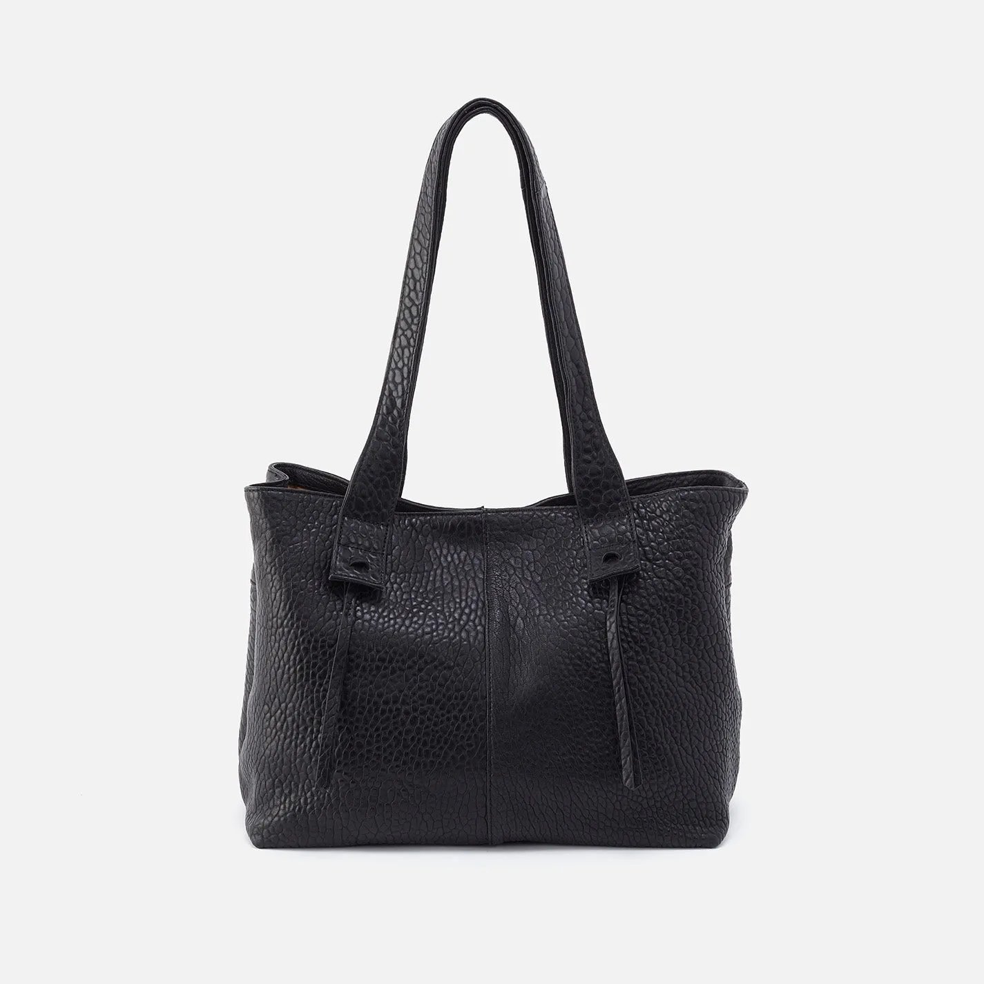 Bonita Tote in Bubble Pebbled Leather - Black