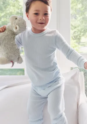 BOYS SKY BLUE RIB KNIT Lookbook