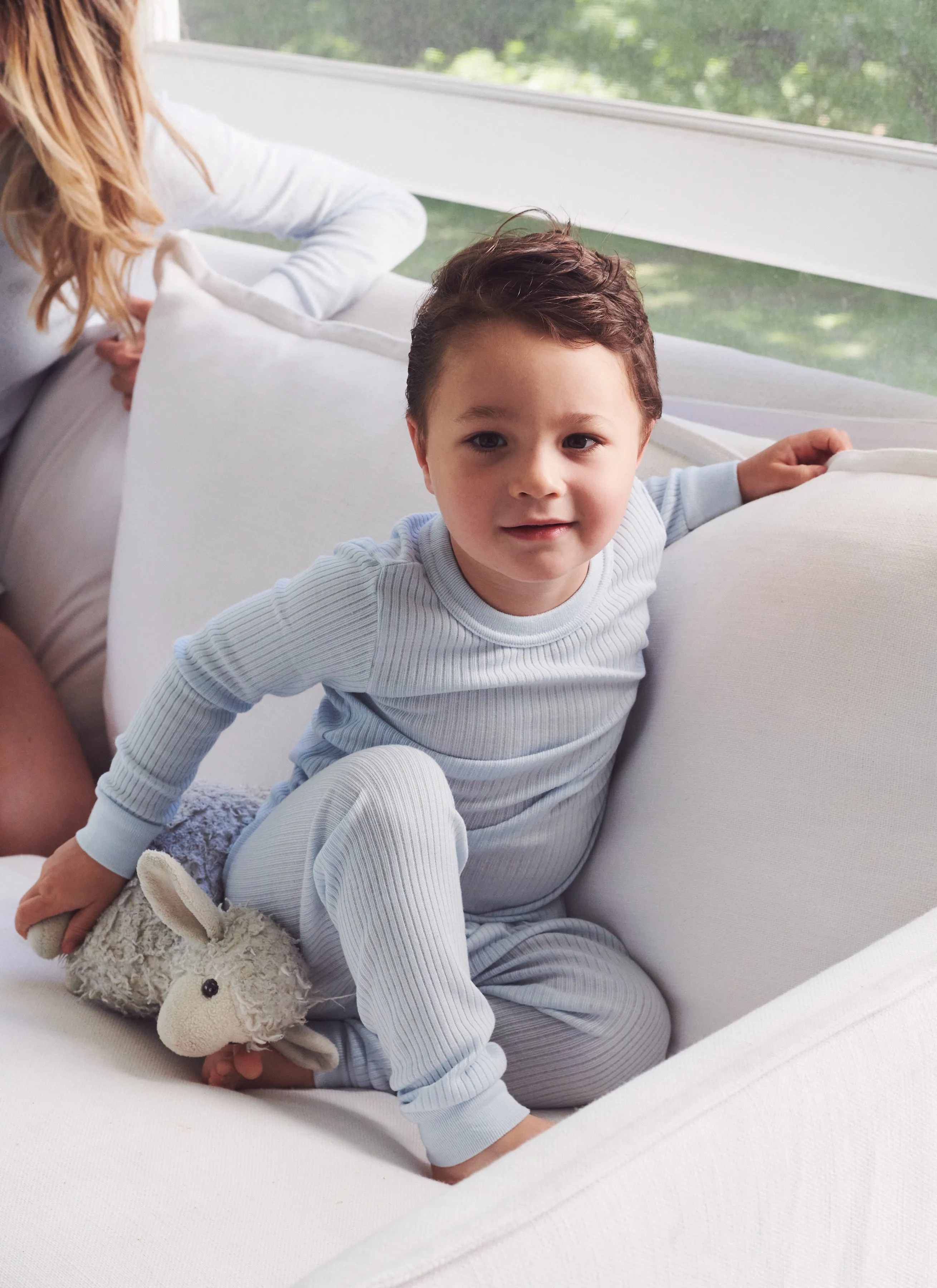 BOYS SKY BLUE RIB KNIT Lookbook