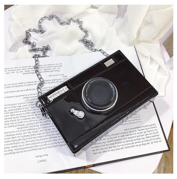 Christmas Gift Designer Camera Shape Bags For Women 2019 Luxury Handbags Women Bags Box Shape Travel Purse Chains Shoulder Messenger Bags