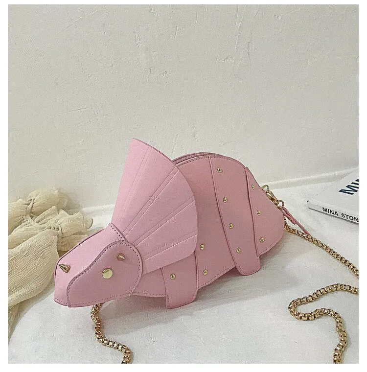 Cute Dinosaur Style Women Shoulder Bags Funny Triceratops Crossbody Bag for Girls Lovely Novelty Bags Creative Small Purses 2022