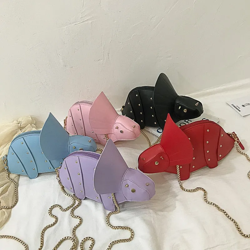 Cute Dinosaur Style Women Shoulder Bags Funny Triceratops Crossbody Bag for Girls Lovely Novelty Bags Creative Small Purses 2022