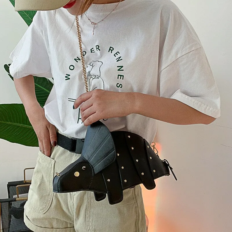 Cute Dinosaur Style Women Shoulder Bags Funny Triceratops Crossbody Bag for Girls Lovely Novelty Bags Creative Small Purses 2022