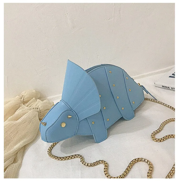 Cute Dinosaur Style Women Shoulder Bags Funny Triceratops Crossbody Bag for Girls Lovely Novelty Bags Creative Small Purses 2022