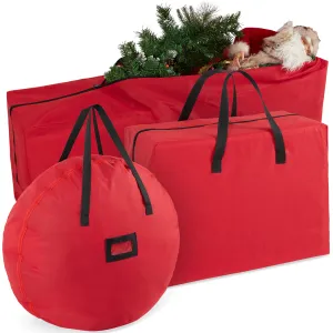 DECO EXPRESS Christmas Ornament Storage Box - 3 Piece Set