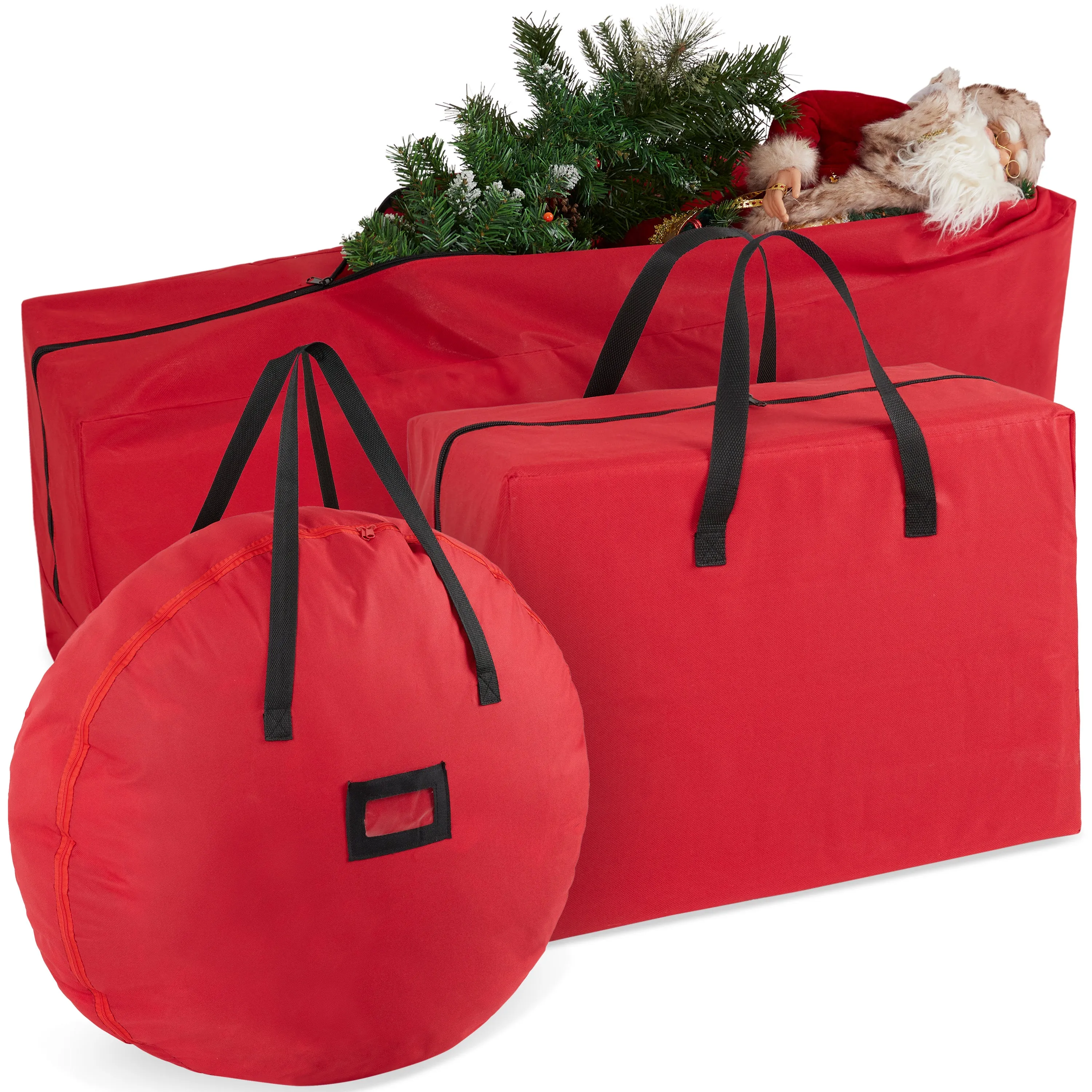 DECO EXPRESS Christmas Ornament Storage Box - 3 Piece Set