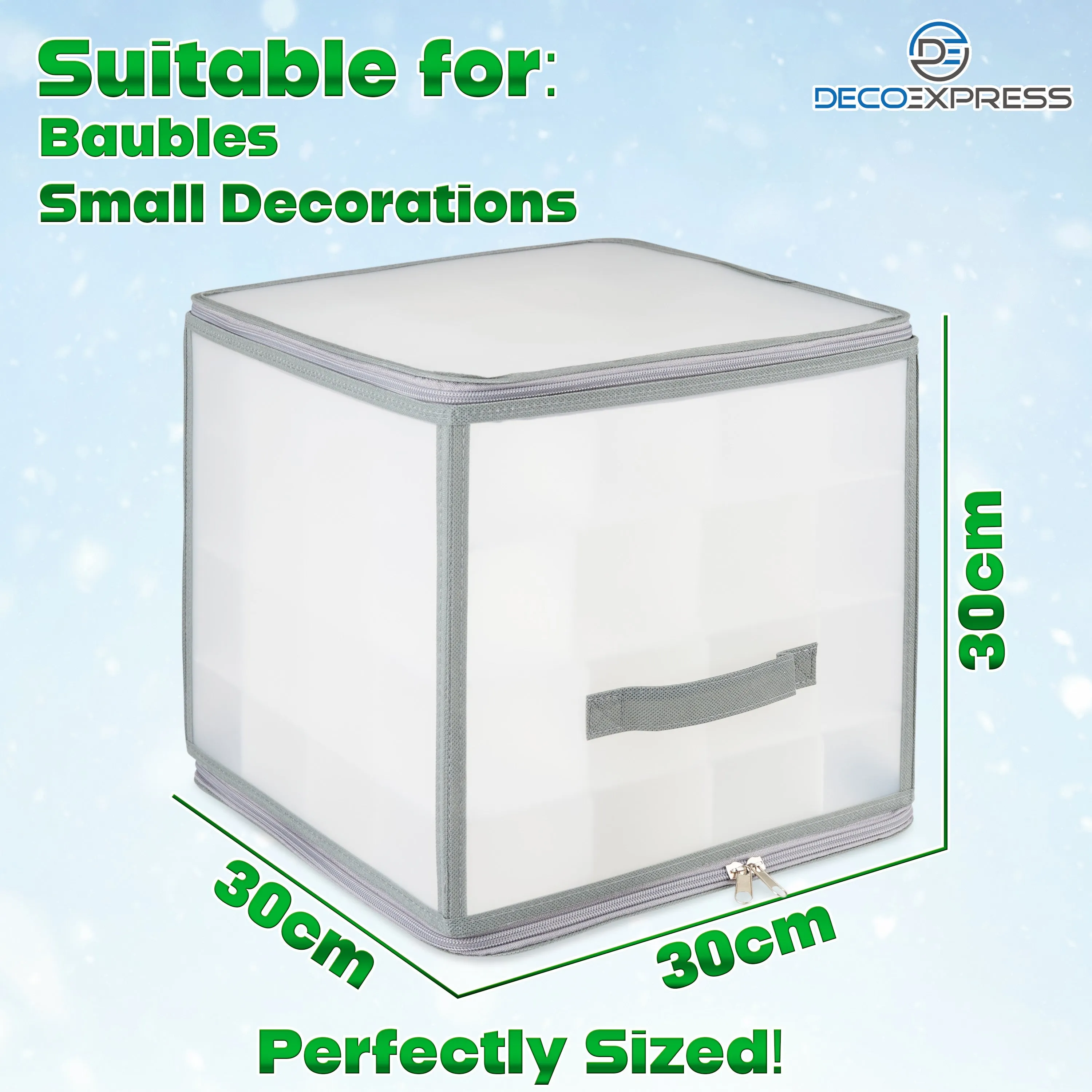 DECO EXPRESS Christmas Ornaments Storage Box