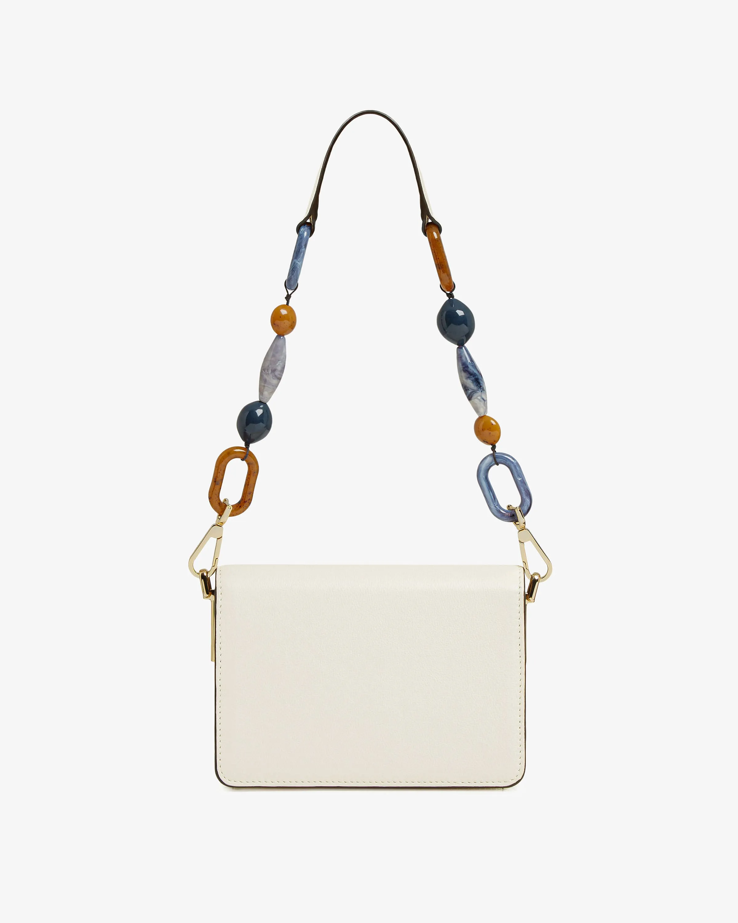 East/West Mini - Beading Strap Vanilla