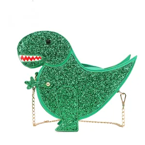 Fashion Sequins Dinosaur Crossbody Bags for Women Cute Glittery Shoulder Bag for Girls Funny Novelty Bag Lovely Small Purse 2022