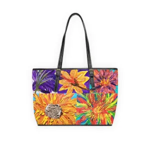 Flower Patch PU Leather Shoulder Bag