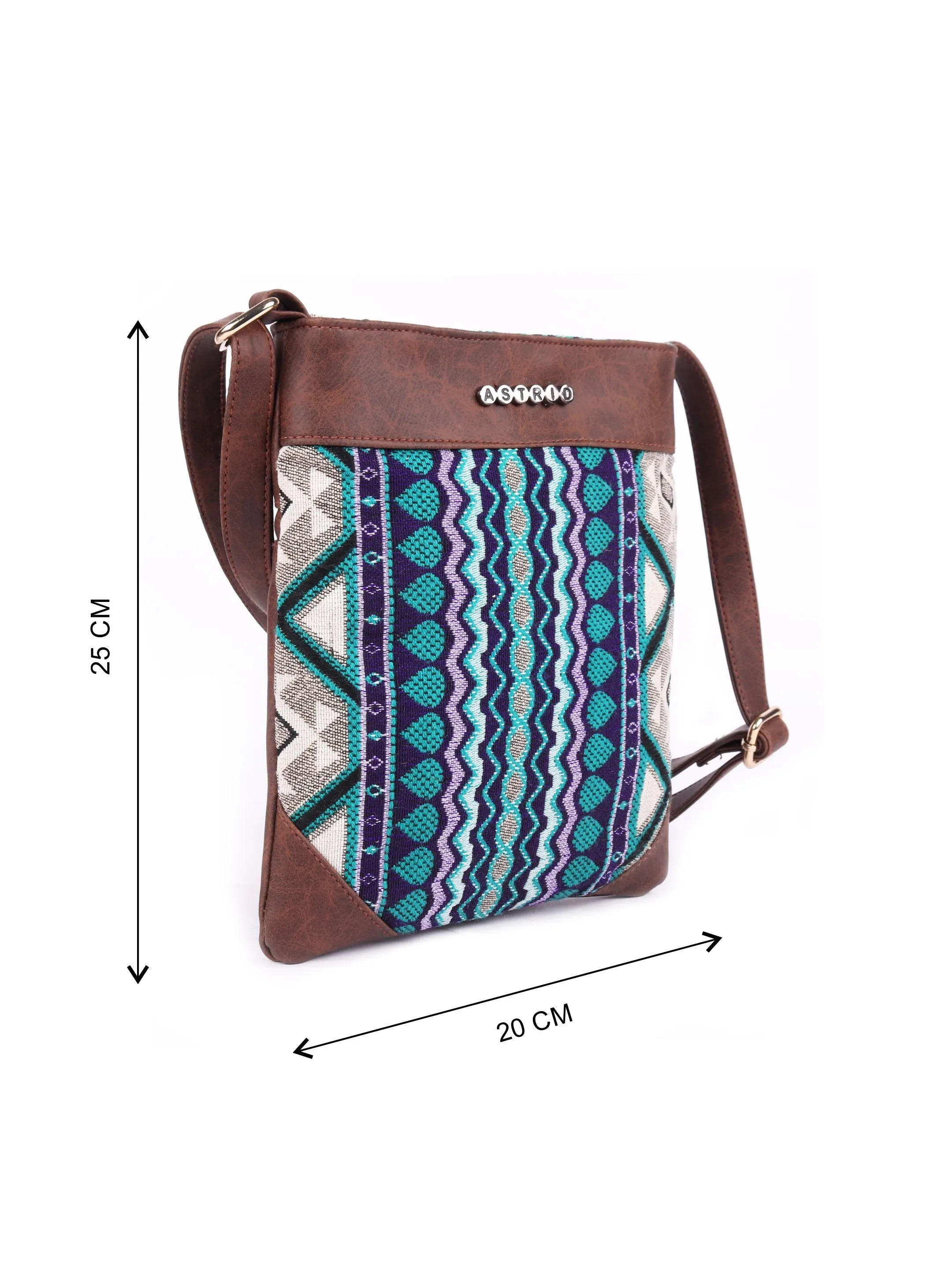 Green Blue Womens Sling Bag Small Size