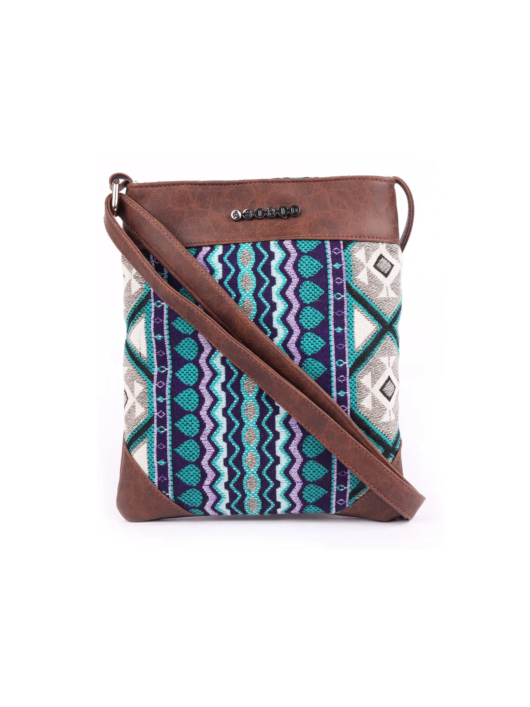 Green Blue Womens Sling Bag Small Size