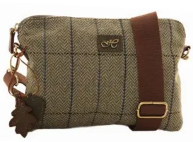 Hawkins Country Classic Collection Tweed & Herringbone Small Shoulder Bag LB40