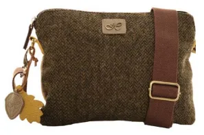 Hawkins Country Classic Collection Tweed & Herringbone Small Shoulder Bag LB40