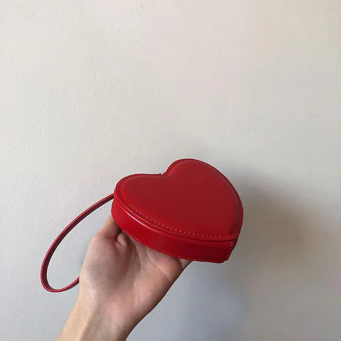 Heart shape solid purse