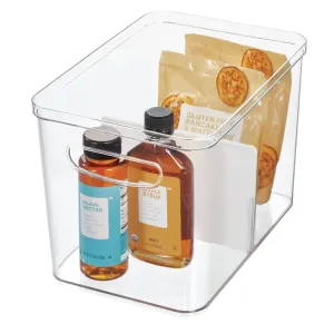 iDesign Crisp Divided Bin Recycled Plastic, Clear and Matte White