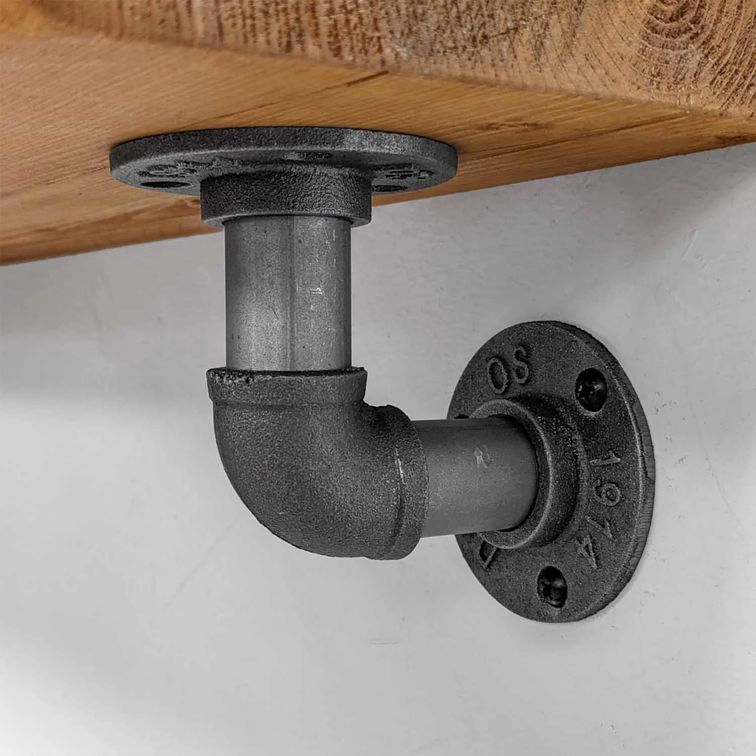Industrial Pipe Brackets | Set of 2