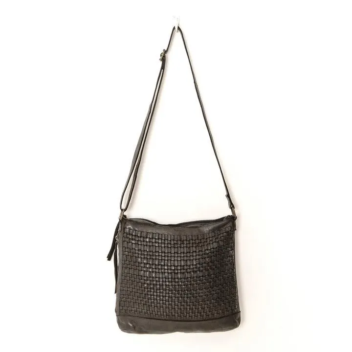 Juju Woven Hobo Bag - Black