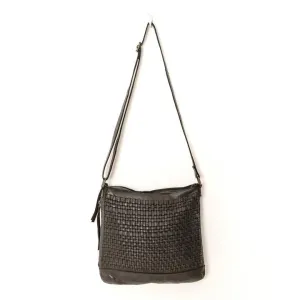 Juju Woven Hobo Bag - Black