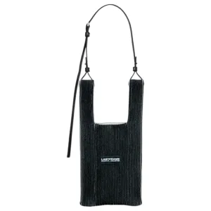 KYOTO METALLIC MARKET BAG SMALL / BLACK METALLIC x IVORY