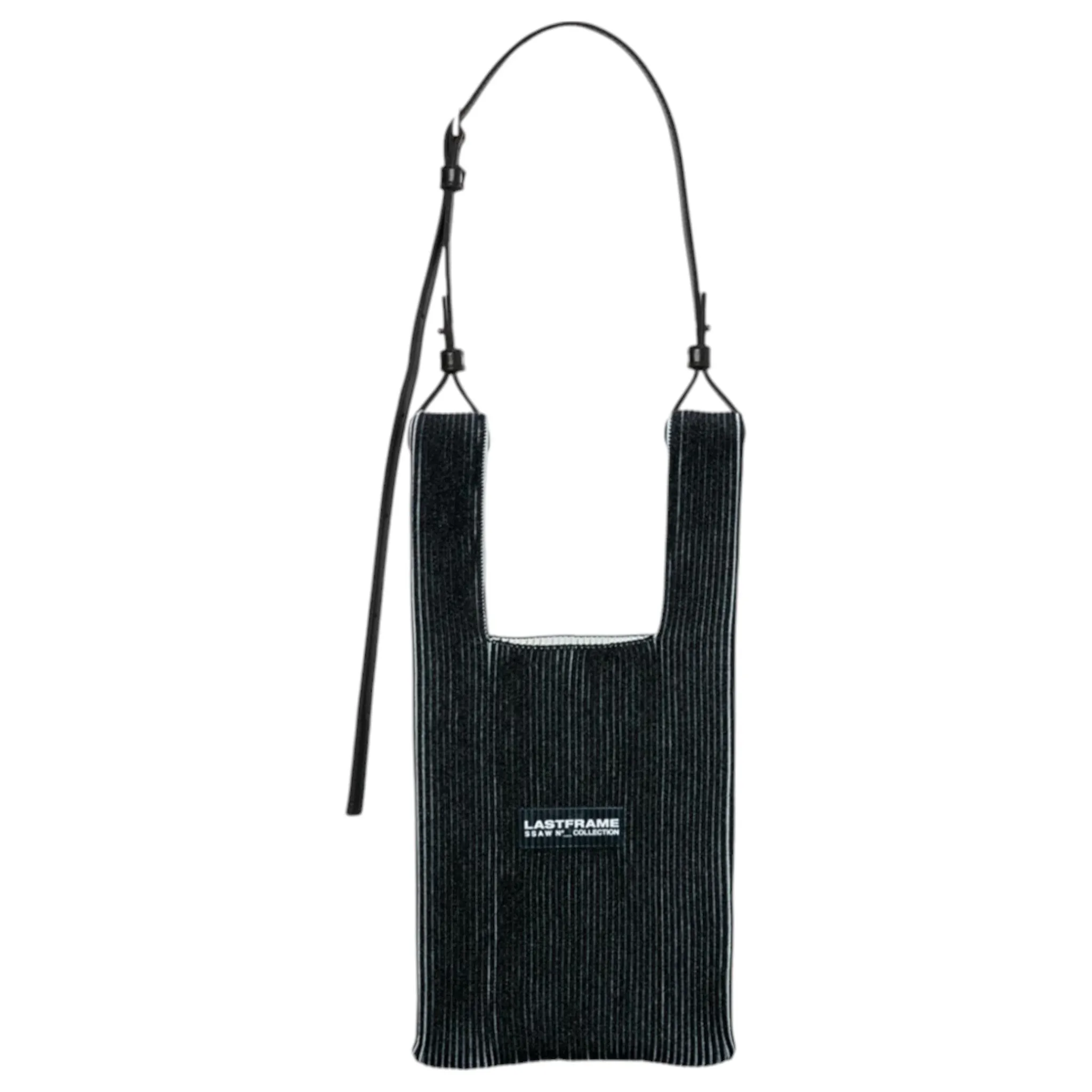 KYOTO METALLIC MARKET BAG SMALL / BLACK METALLIC x IVORY