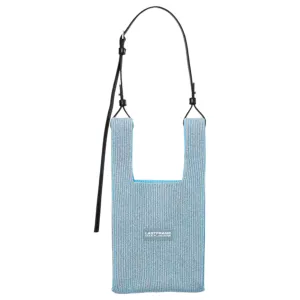 KYOTO METALLIC MARKET BAG SMALL / SILVER x SAX