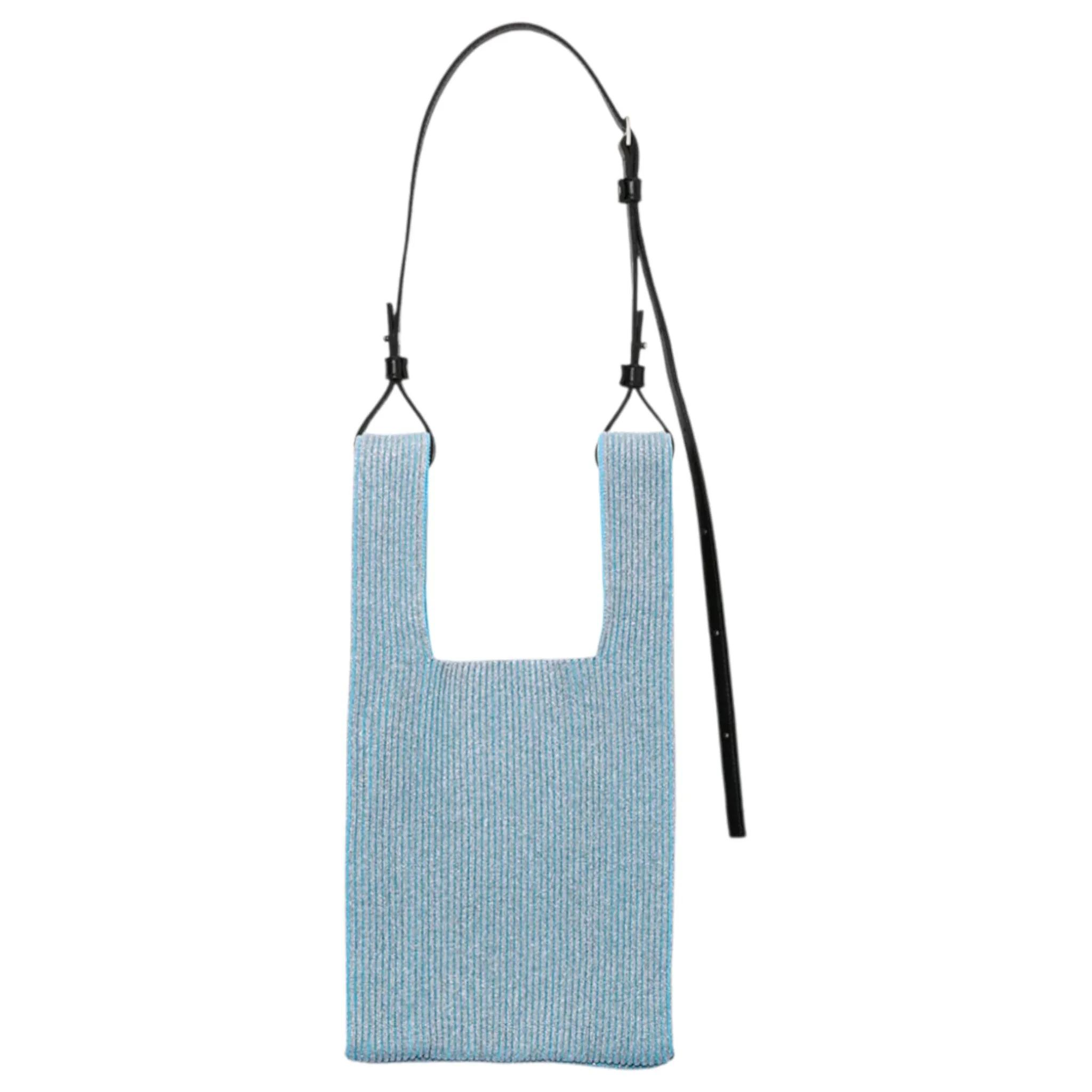 KYOTO METALLIC MARKET BAG SMALL / SILVER x SAX