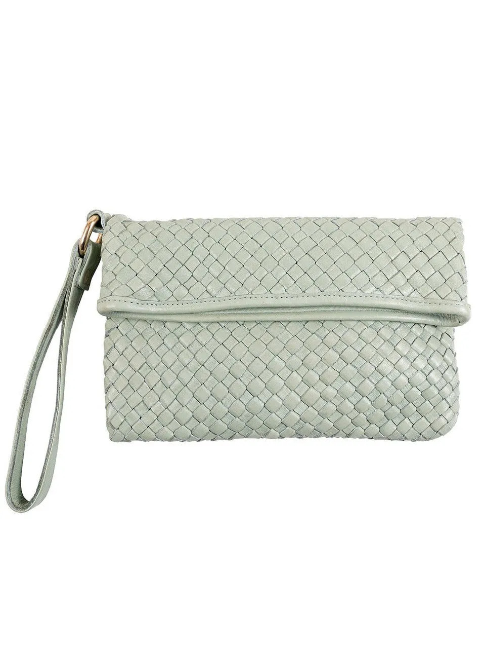 Luna Weave Clutch | Mint