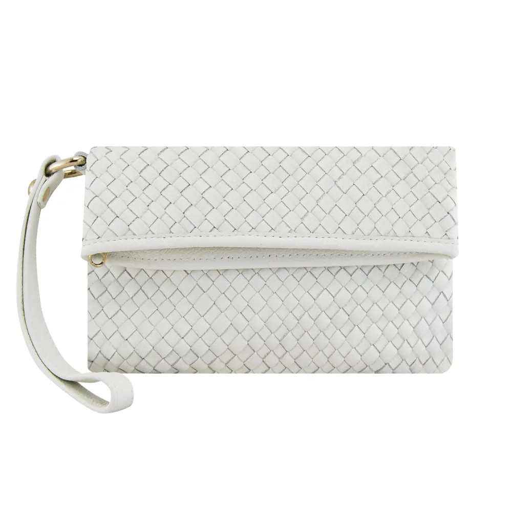 Luna Weave Clutch | Mint