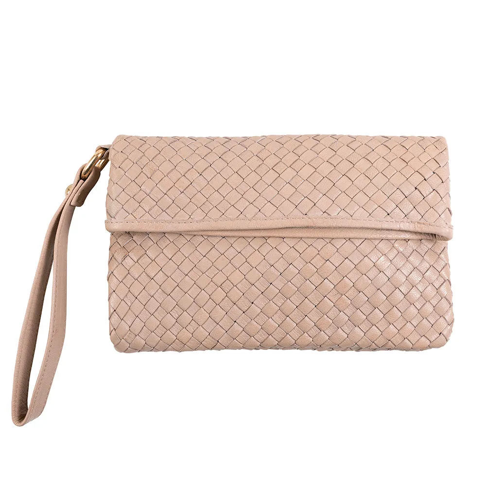 Luna Weave Clutch | Mint