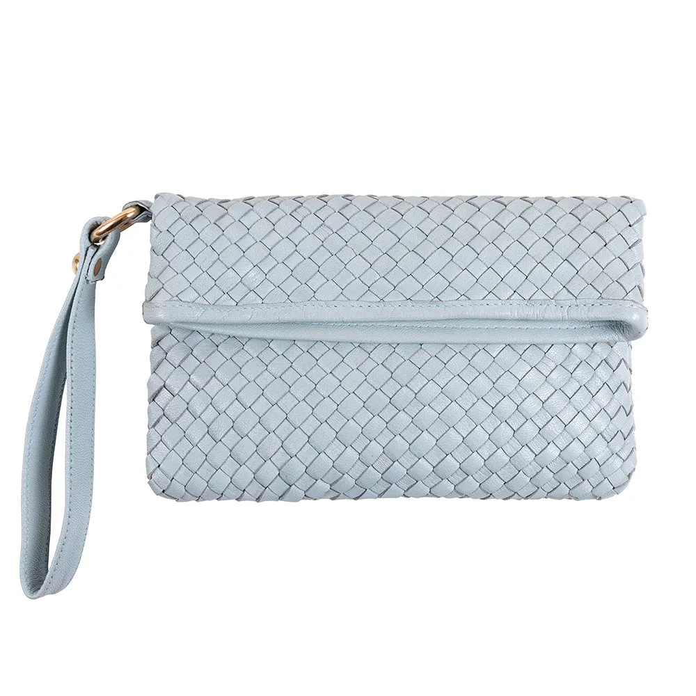 Luna Weave Clutch | Mint