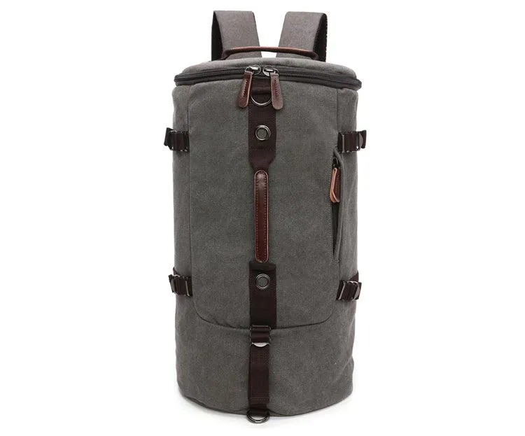 Multifunctional Outdoor Canvas Solid Back And Hand Travellers Grey Bags