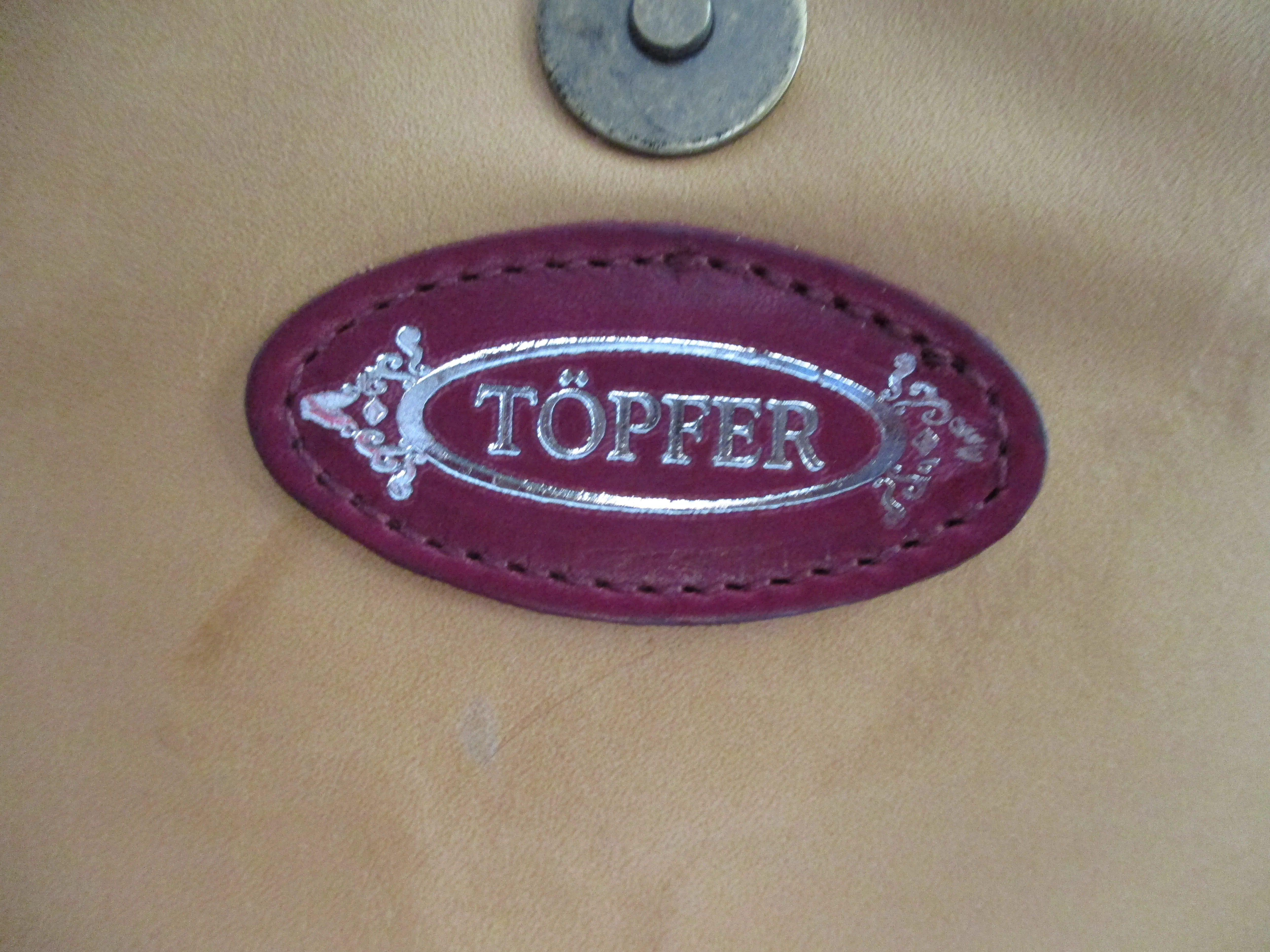 NEW TOPFER Leather Crossbody Bag BUCK BROWN Purse Box Flap SALZBURG