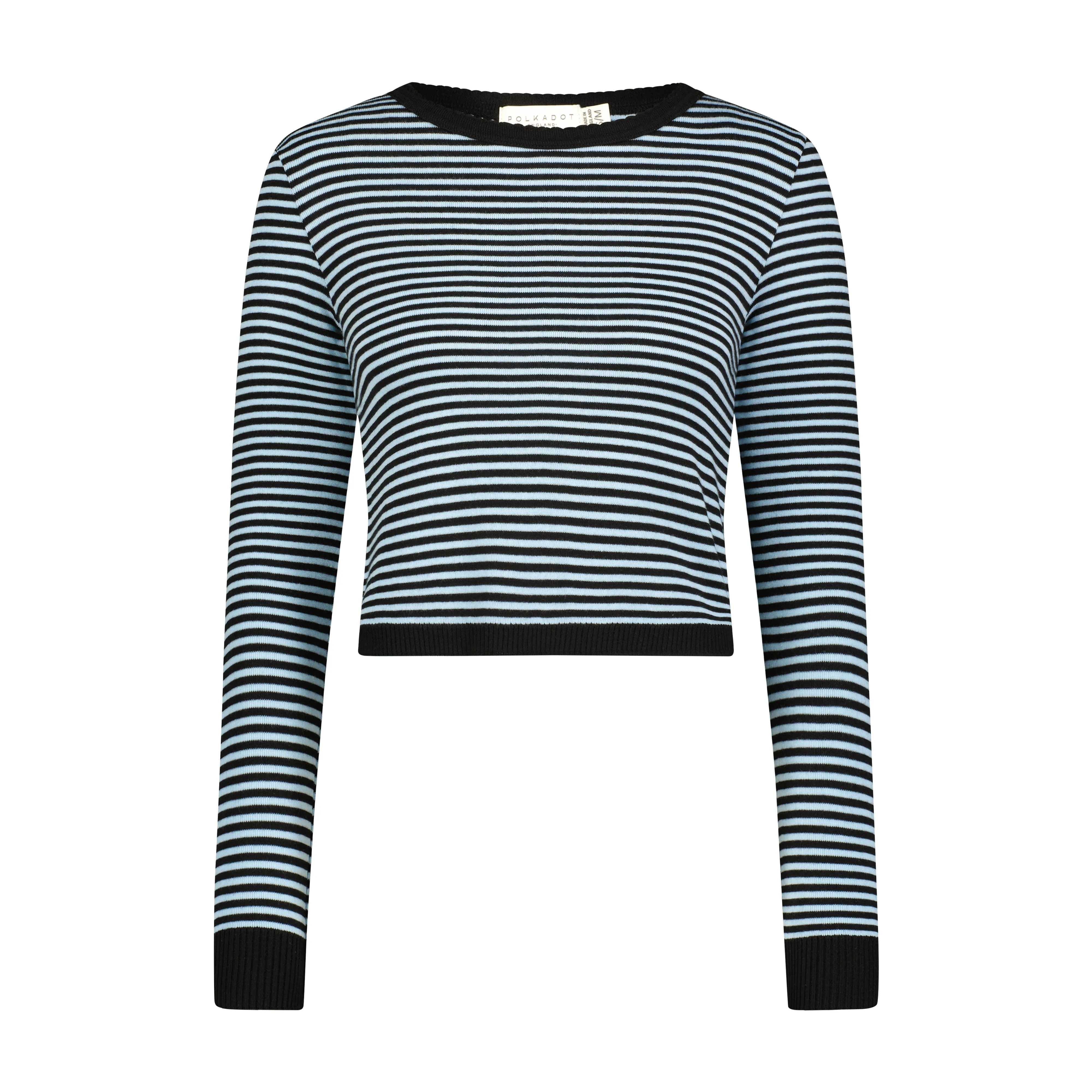 Polkadot SAILOR STRIPE NELL CROP SLOUCHY Black/Ocean Blue