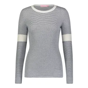 Polkadot SOPHIA SLOUCHY Crew LS Navy Skinny Stripe -Restocked