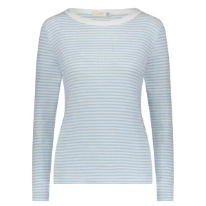 Polkadot STRIPE RACHEL SLOUCHY Crew LS Ocean Blue Sailor Stripe