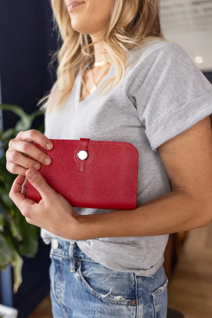 Portfolio Clutch Wallet, Red