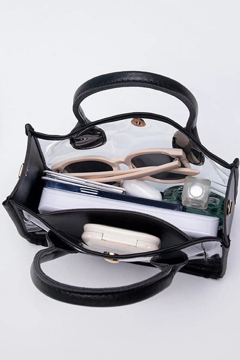 PREORDER! ETA 3/01 Becca Black Trim Clear Bag **SHIPPING EXPECTED TO BEGIN ON DATE 3/01**